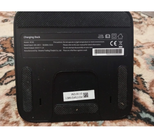 Док-станция CDZ2101 / CDZ1902 / RCS0 с сетевым кабелем (черный) для робот пылесоса Dreame Bot L10 Pro RLS5L оригинал с разбора